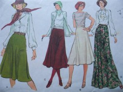 9311 VOGUE FLARE SKIRT LENGTHS PATTERN 25"  or 28" WAIST choice 